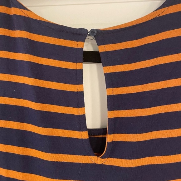 Old Navy Striped Navy and Orange Jumpsuit with tie, XS Petite - Picture 7 of 7